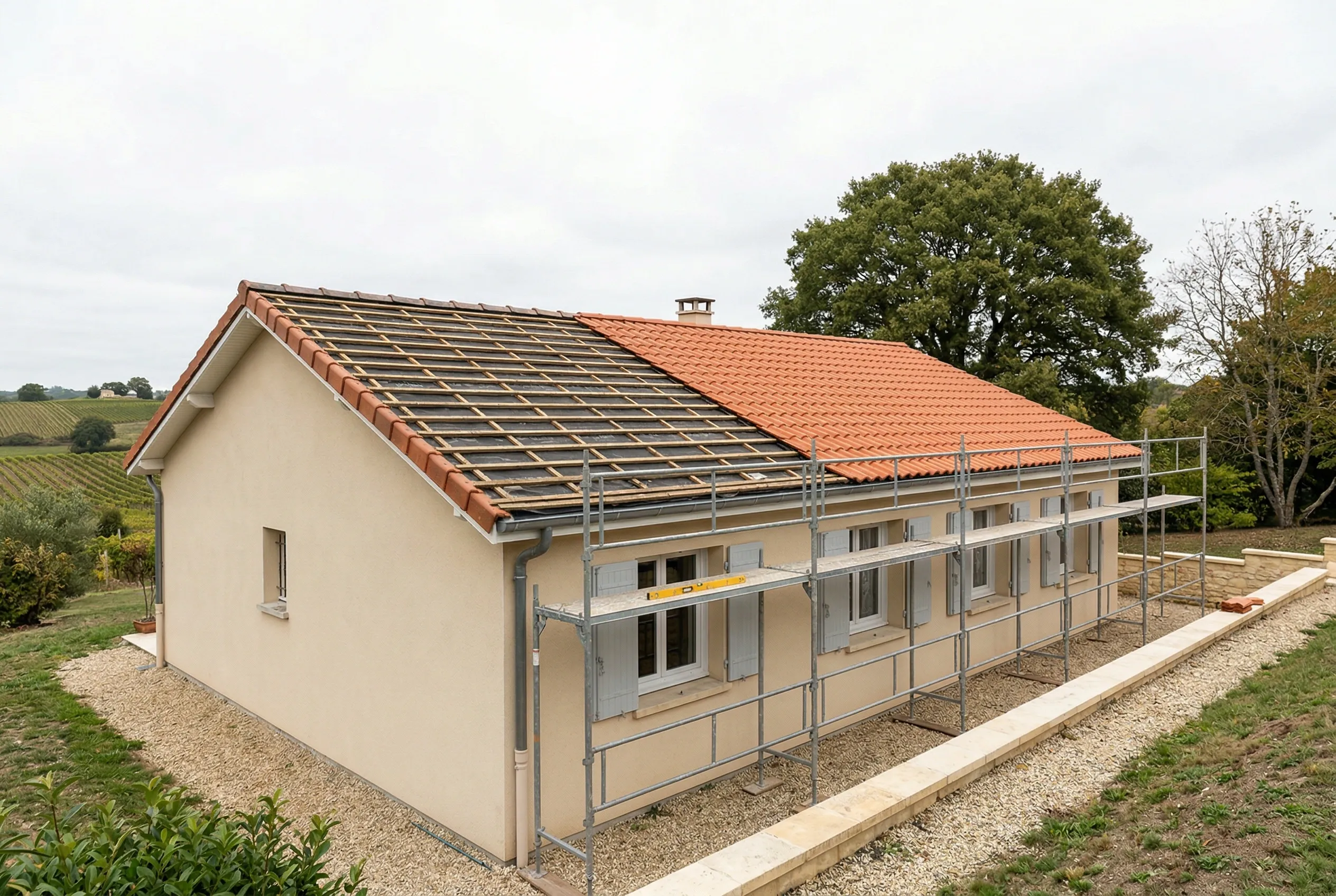 Rénovation de toiture à Yvrac